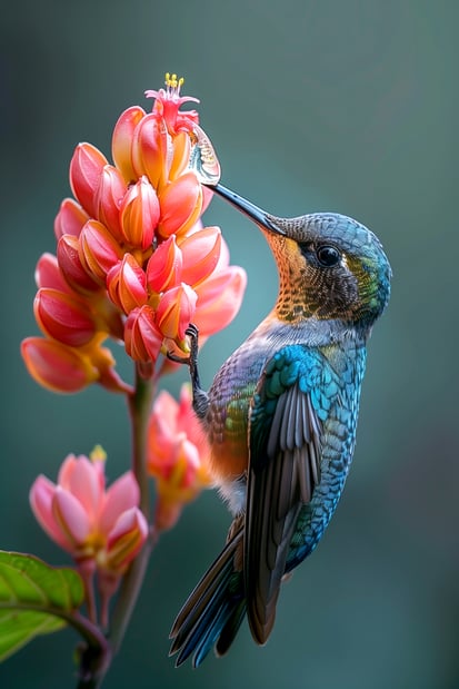 vividly-colored-hummingbird-nature